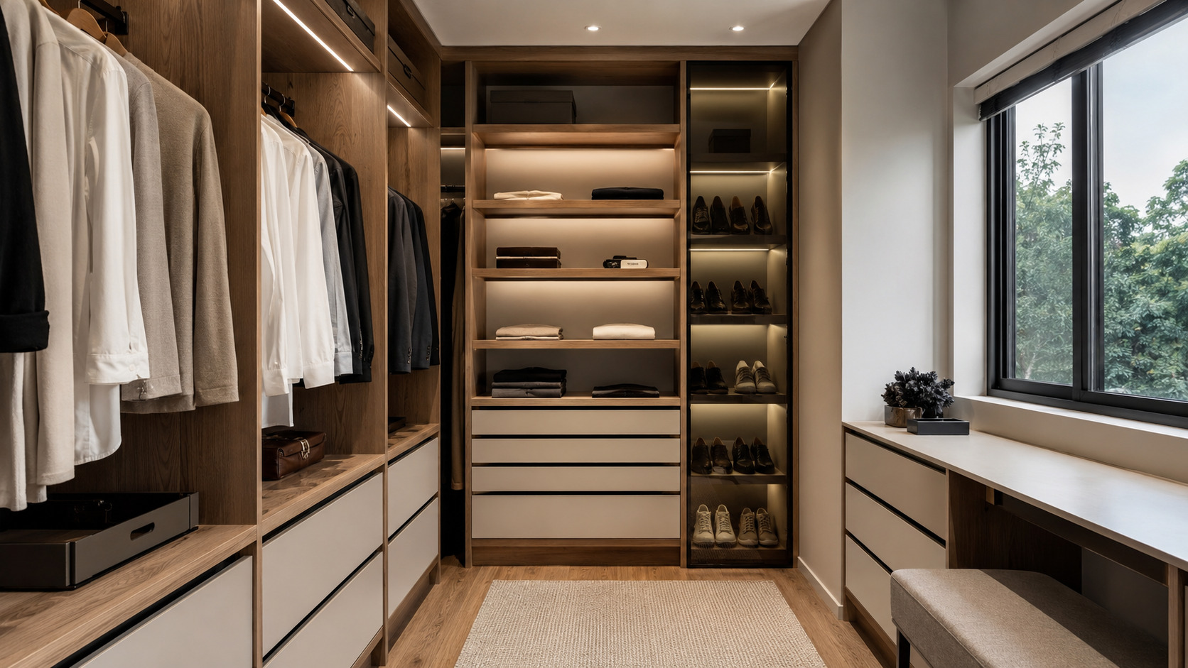 Imagem conceitual de Closet do casal